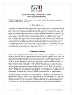 Some Preliminary Considerations