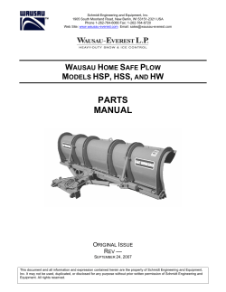 Home Safe Snow Plow Parts Manual