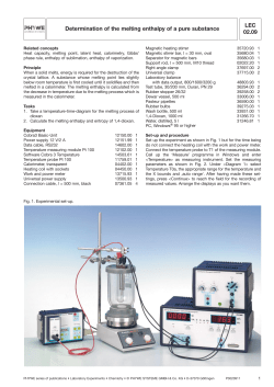 LEC 02.09 Determination of the melting enthalpy of a pure substance