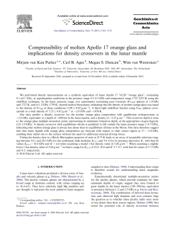 Compressibility of molten Apollo 17 orange glass and implications