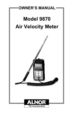 Alnor&reg; Air Velocity Meter Model 9870