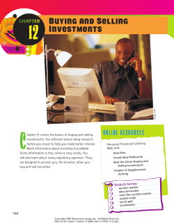 buying and selling investments