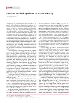 Impact of metabolic syndrome on arterial elasticity