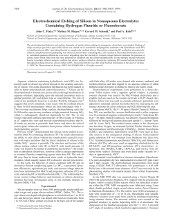 Electrochemical Etching of Silicon in Nonaqueous Electrolytes