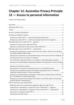 APP guidelines Chapter 12 APP 12