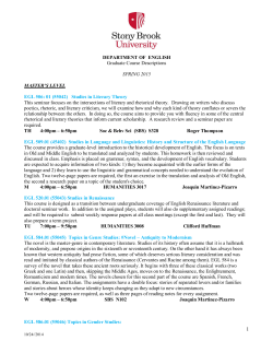 Spring 2015 - Stony Brook