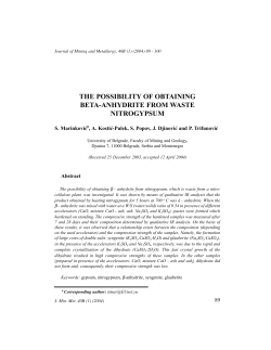 the possibility of obtaining beta-anhydrite from waste