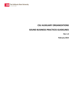 CSU Auxiliary Organization Sound Business