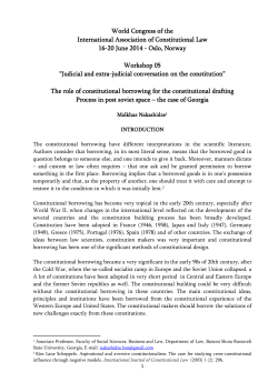 The role of constitutional borrowing for the constitutional drafting