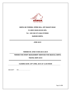 Page 1 of 36 KENYA RE TOWERS, UPPER HILL