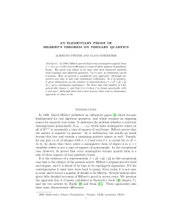AN ELEMENTARY PROOF OF HILBERT`S THEOREM ON