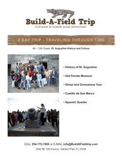 History of St. Augustine &bull; Old Florida Museum - Build-A