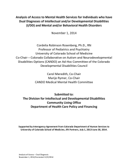 Gap Report - University of Colorado Denver