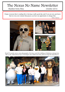 Newsletter October 2014