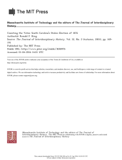 Counting the Votes: South Carolina`s Stolen Election of 1876