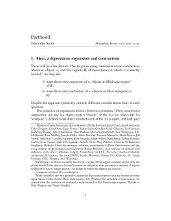 Parthood - Ted Sider