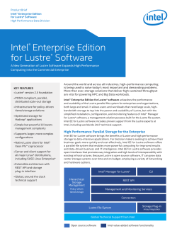 Intel&reg; Enterprise Edition for Lustre* Software