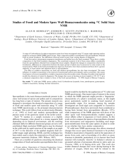 Studies of Fossil and Modern Spore Wall