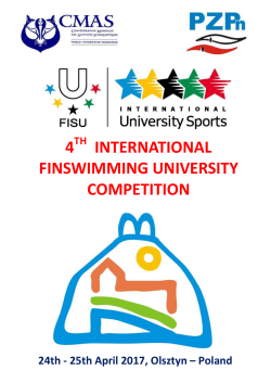 4 INTERNATIONAL FINSWIMMING UNIVERSITY COMPETITION