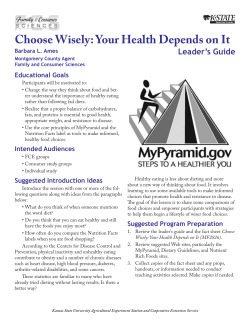 MF2825 Choose Wisely: Your Health Depends on It, Leader`s Guide