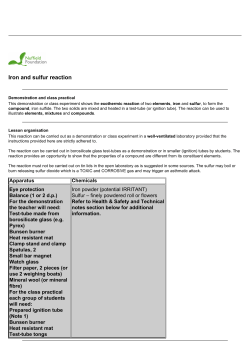 Iron and sulfur reaction