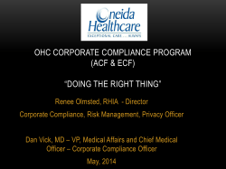 Corporate Compliance General Orientation