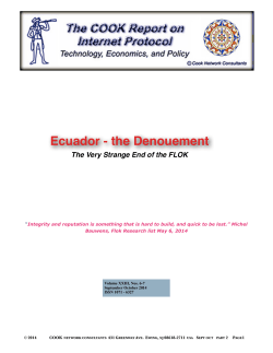 Ecuador - the Denouement - Public Intelligence Blog