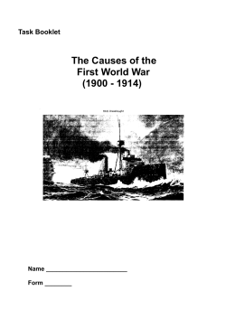 The Causes of the First World War (1900
