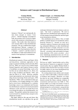Instances and concepts in distributional space