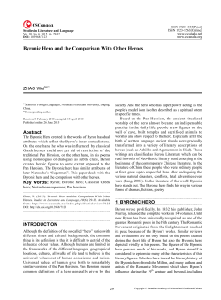 Byronic Hero and the Comparison With Other Heroes