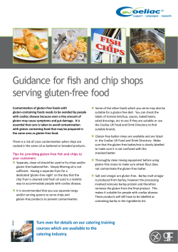 Guidance for fish and chip shops serving gluten-free food