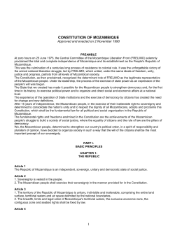 CONSTITUTION OF MOZAMBIQUE - Centre for Human Rights