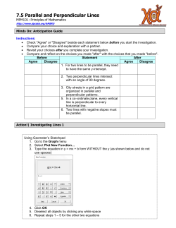 7.5 Parallel and Perpendicular Lines