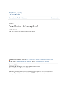 Book Review: A Game of Brawl - CORE Scholar