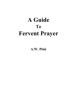 A Guide Fervent Prayer