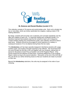 Levels 5-11 - Scientific Learning