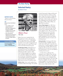 Selected Poetry Robert Frost