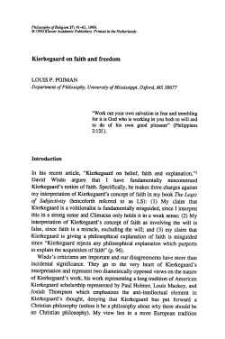 Kierkegaard on faith and freedom