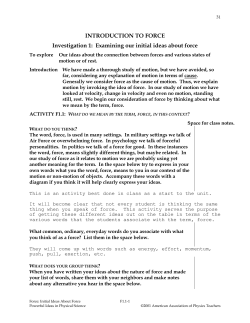 Force - American Association of Physics Teachers