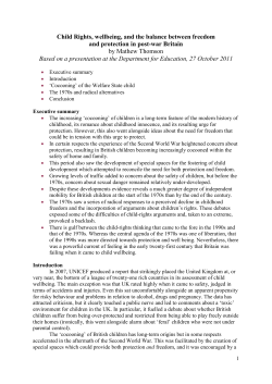 Child Rights, wellbeing, and the balance between freedom and