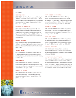 nobel laureates - University of Illinois Urbana