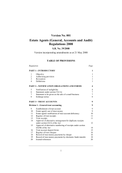 Estate Agents (General, Accounts and Audit) Regulations 2008