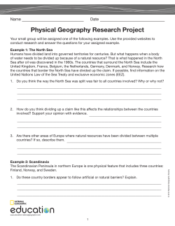Physical Geography Research Project, continued