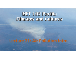 MET 102 Pacific Climates and Cultures Lecture 21: Air Pollution