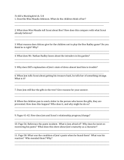 To Kill a Mockingbird ch. 5-8 1. Describe Miss Maudie Atkinson