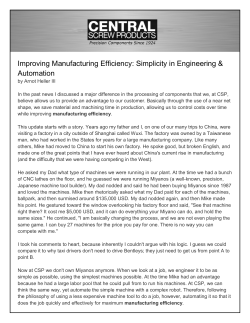 Improving Manufacturing Efficiency