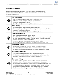 Lab Safety Symbol Information