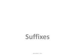 Suffixes