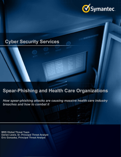 Spear-Phishing and Healthcare Organizations