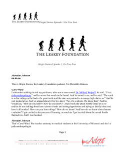 Transcript - The Leakey Foundation